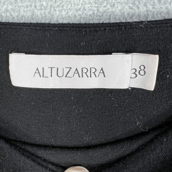 Altuzarra Womens 38/ Large Black Ruffled Asymmetrical Soft Skirt Made In France - Picture 11 of 14